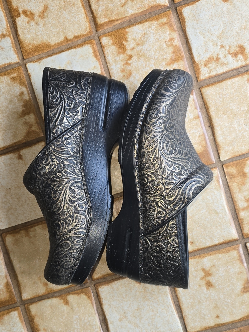 Dansko Black Leather Insole with Logo Detail